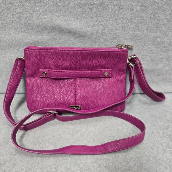 Jewell By Thirty One Magenta Pebbled Crossbody bag - Picture 1 of 11